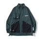Color Block Jacket Baseball Uniform Women Loose Jacket