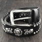 Personality Skull Rivet Cowhide Belt