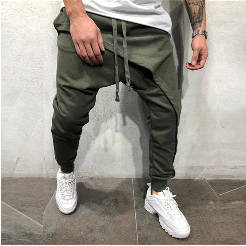 Pantalones de jogging Hip Hop Pantalones de jogging Slim Casual Deportes Pantalones con cordón Hombres