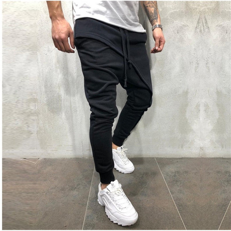 Pantalones de jogging Hip Hop Pantalones de jogging Slim Casual Deportes Pantalones con cordón Hombres