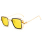 Vintage Steampunk Sunglasses Men Retro Metal Square