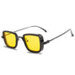 Vintage Steampunk Sunglasses Men Retro Metal Square