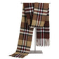 Men'S Wool Scarf Short Winter Warm Thin Neck Scarf Plaid Elderly Middle Aged Youth Leisure