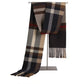 Men'S Wool Scarf Short Winter Warm Thin Neck Scarf Plaid Elderly Middle Aged Youth Leisure