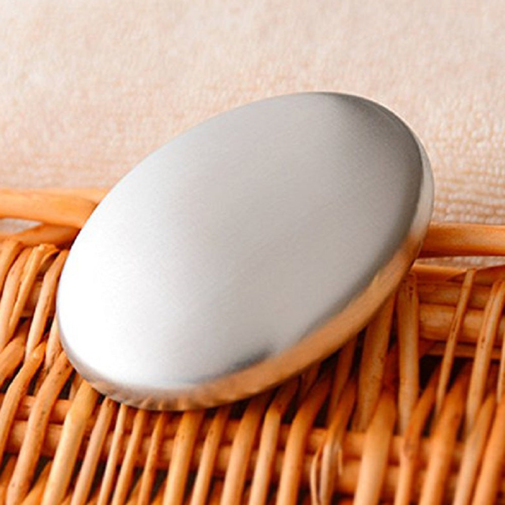 Creative Kitchen Home Oval Stainless Steel Deodorizing And Deodorizing Soap