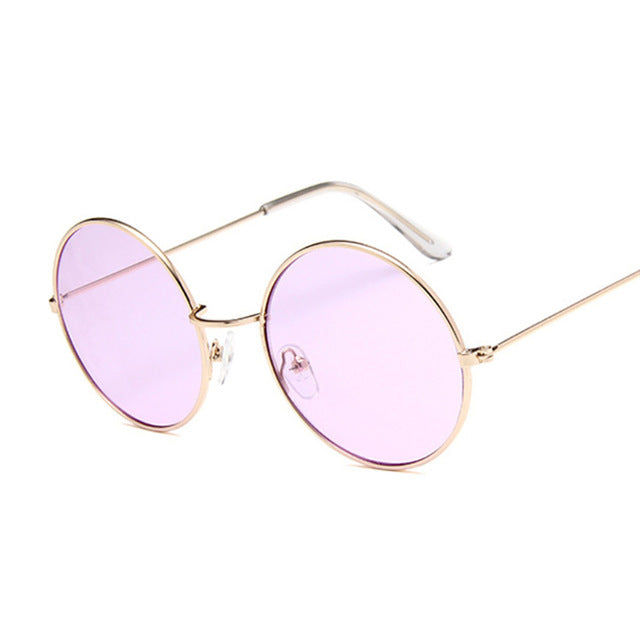 Gafas de sol redondas retro rosadas Gafas de sol para mujer rosa