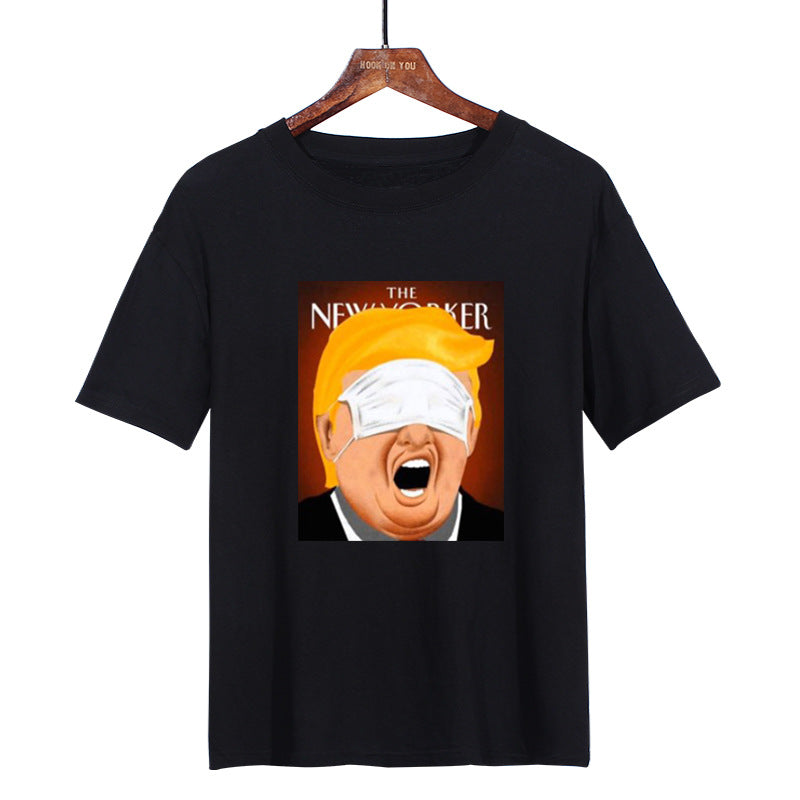 Printed round neck T-shirt for men and women