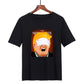 Printed round neck T-shirt for men and women