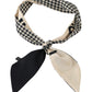 Retro Houndstooth Silk Scarf Headband Women