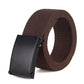 Trendy Fashion New Men'S And Women'S Trousers Solid Color Canvas Belt Men'S Belt
