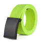 Trendy Fashion New Men'S And Women'S Trousers Solid Color Canvas Belt Men'S Belt