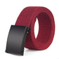Trendy Fashion New Men'S And Women'S Trousers Solid Color Canvas Belt Men'S Belt