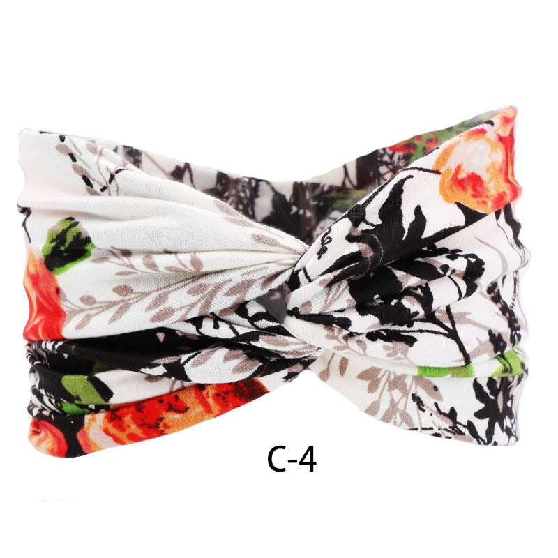 Wide Cotton Headband For Women Girl Print