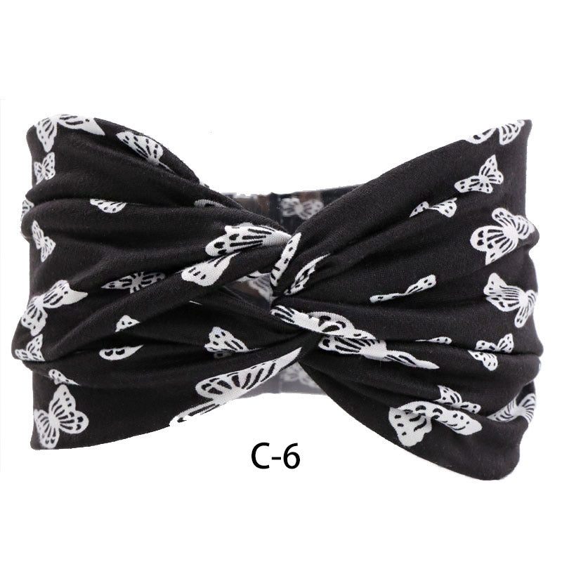 Wide Cotton Headband For Women Girl Print