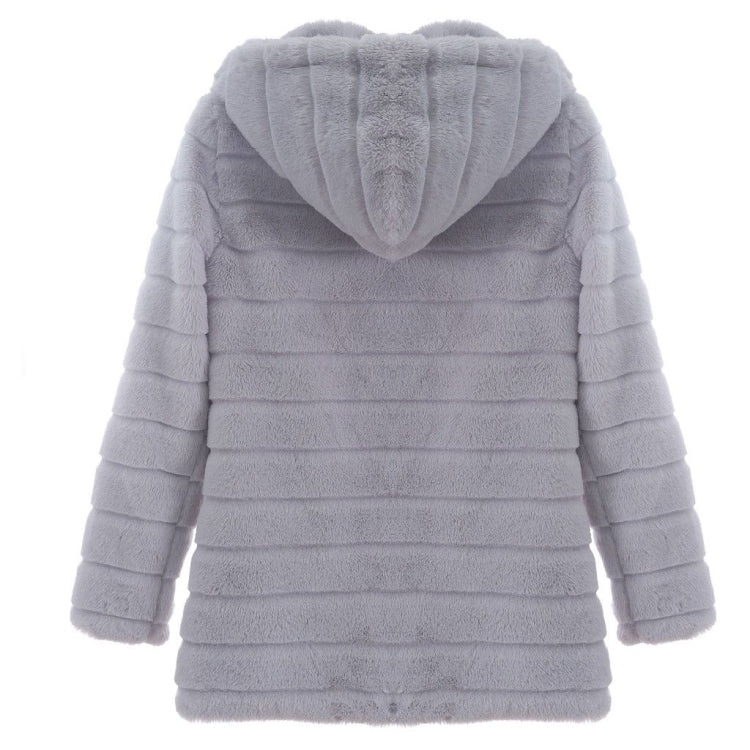 Chaqueta Invierno Blanco Grandes Chaquetas Sólidas Para Mujer Abrigo Largo