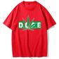 Hemp Leaf Dope Weed New Rap Trend Hip Hop T-shirt Men''s Short Sleeve Cotton Men''s Half Sleeve T-shirt