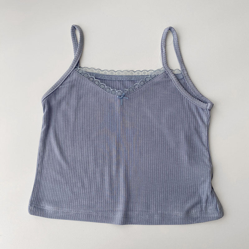 Camisole Women's Tops Summer Short Tops 2024 New Vintage Lace Slim Warm Ladies Bottoming Cute Tops For Women Camis