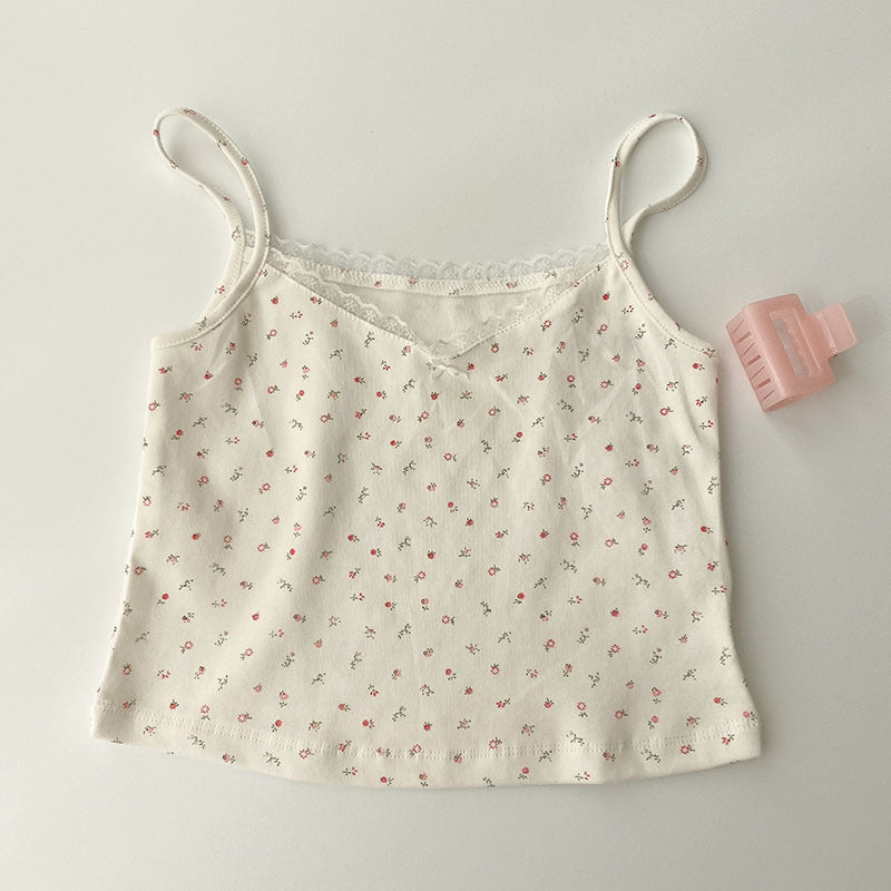 Camisole Women's Tops Summer Short Tops 2024 New Vintage Lace Slim Warm Ladies Bottoming Cute Tops For Women Camis