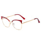 Metal Flat Mirror Women Amazon Fashion Anti-Blue Light Glasses