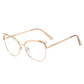 Metal Flat Mirror Women Amazon Fashion Anti-Blue Light Glasses