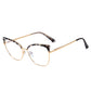 Metal Flat Mirror Women Amazon Fashion Anti-Blue Light Glasses