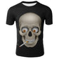 Smoking Skull 3d Digital Print T-shirt
