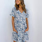 Summer Women Mini Dresses Spring Short Sleeve Dot Printed