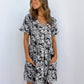 Summer Women Mini Dresses Spring Short Sleeve Dot Printed