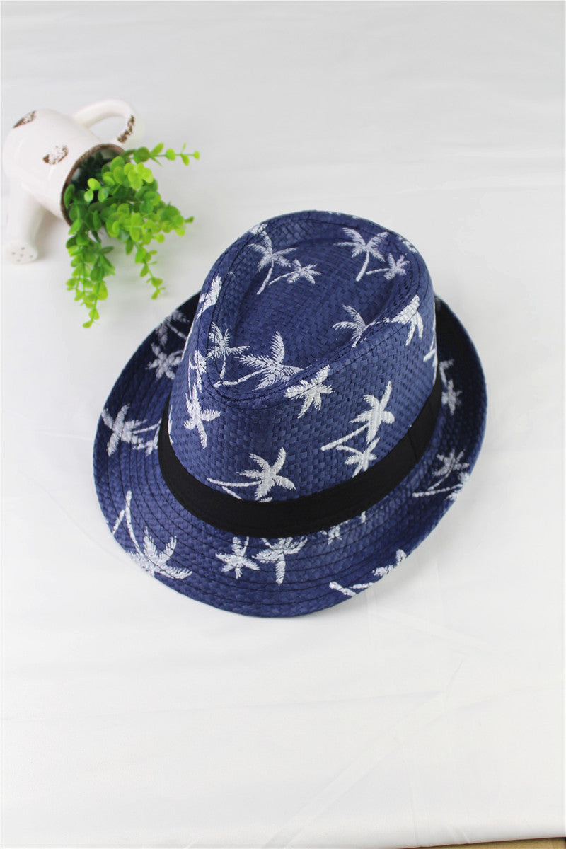 Sombrero de paja para niños de verano, sombreros para bebés con estampado, niños