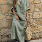 Women Long Striped Casual Loose Maxi Dresses