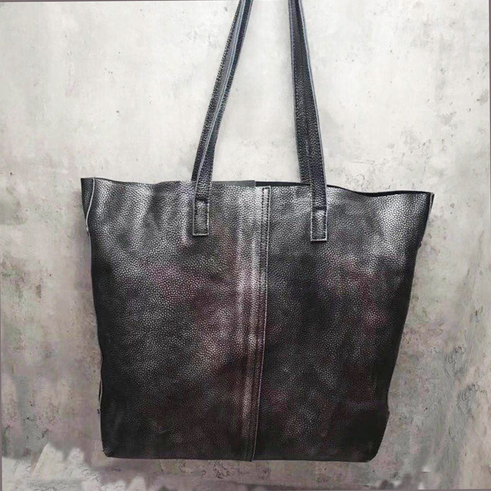 Bolsos de mano de cuero para mujer Bolso de hombro vintage hecho a mano