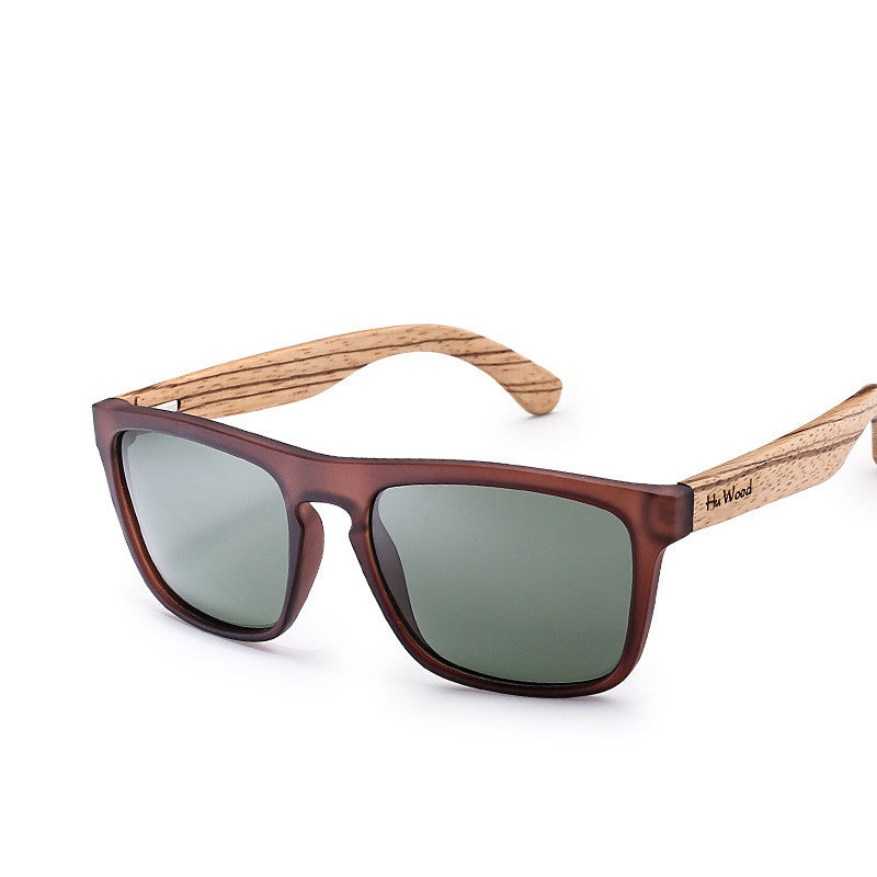 Gafas de sol polarizadas de madera para hombre.