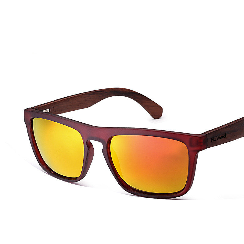 Gafas de sol polarizadas de madera para hombre.