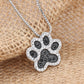 Pendant Necklaces Jewelry Dog Footprint Rinhoo Woman Fashion Crystal Animal for Bijoux