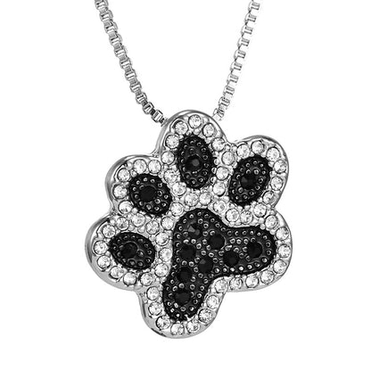 Collares colgantes Joyería Huella de perro Rinhoo Mujer Moda Cristal Animal para Bijoux