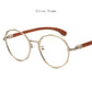 Wooden Glasses Retro Round Frame Fujii Glasses Frame Women