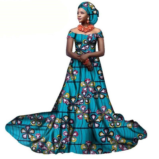 Vestidos africanos para damas Vestidos Riche Damas de algodón