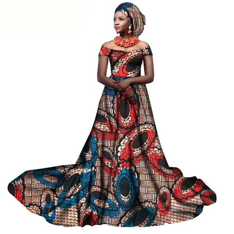 Vestidos africanos para damas Vestidos Riche Damas de algodón