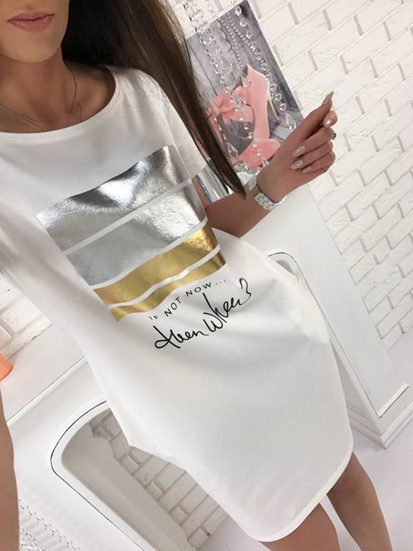 Vestidos cortos con estampado de letras informales de verano para mujer