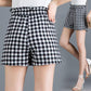 Polka Dot Plaid Shorts Women Summer