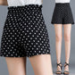 Polka Dot Plaid Shorts Women Summer