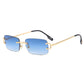 Square Rimless Cut-edge Sunglasses, Sunglasses And Personality Glasses