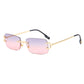 Square Rimless Cut-edge Sunglasses, Sunglasses And Personality Glasses