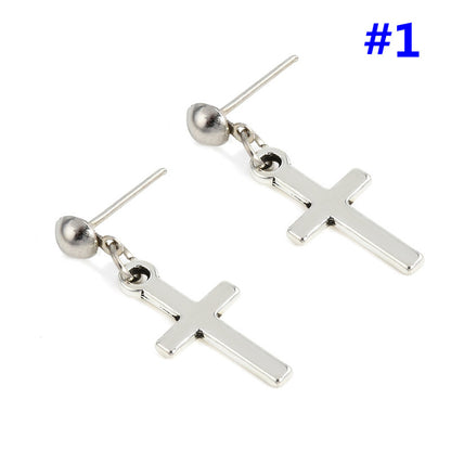 Cross Earrings Ear Buckle All-match Earrings Men And Women Accessories