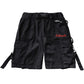 Solid Color Tooling Letter Label Casual Shorts Men Loose