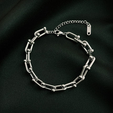 Pulsera de acero inoxidable para parejas de hombres y mujeres.