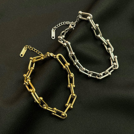 Pulsera de acero inoxidable para parejas de hombres y mujeres.