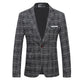 Men’s Slim-fitting Plaid Suits