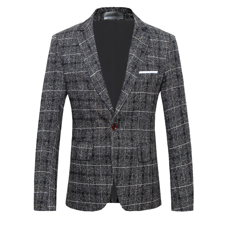 Men’s Slim-fitting Plaid Suits