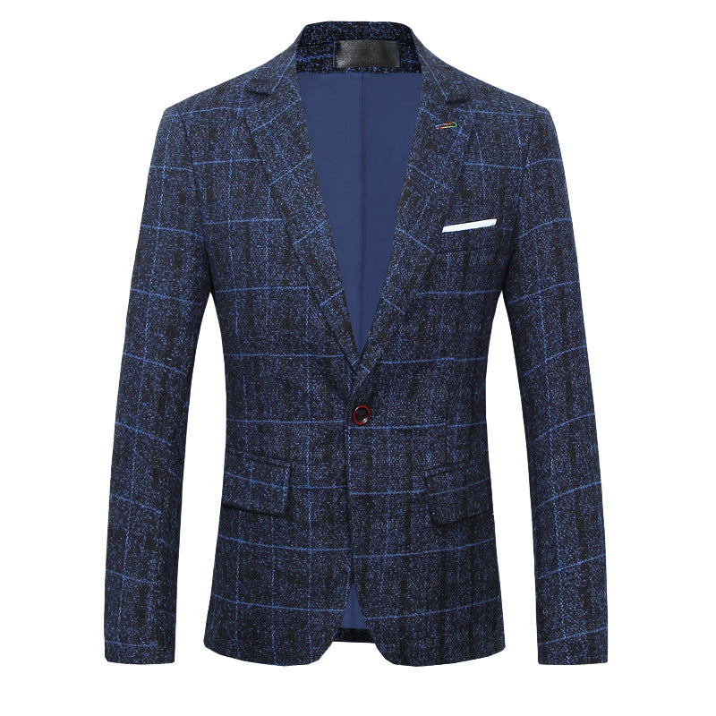 Men’s Slim-fitting Plaid Suits